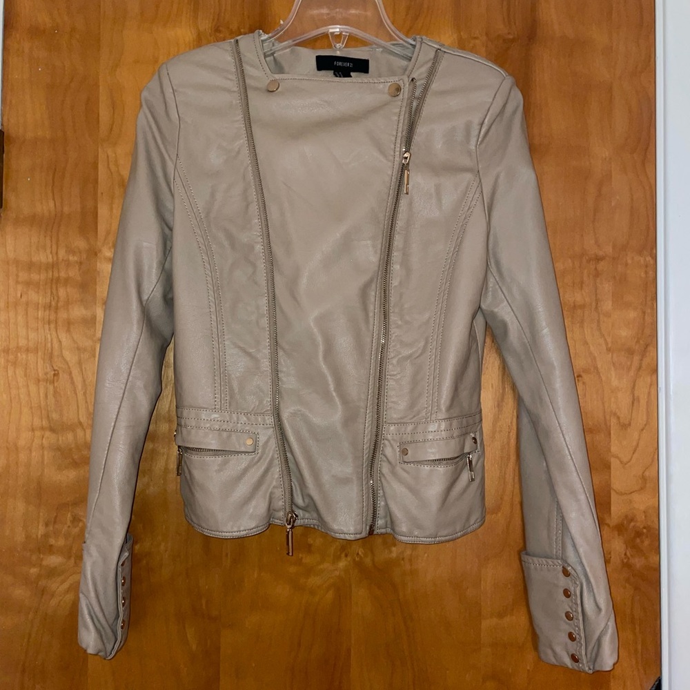 Camel leather jacket